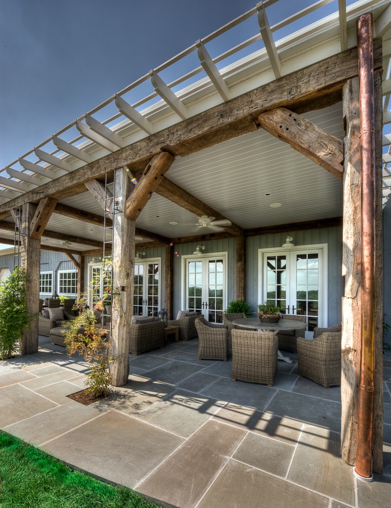 Reclaimed wood columns