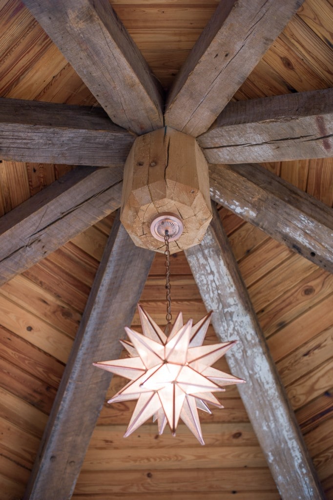 Reclaimed Wood Octagonal Porch Ceiling Detail