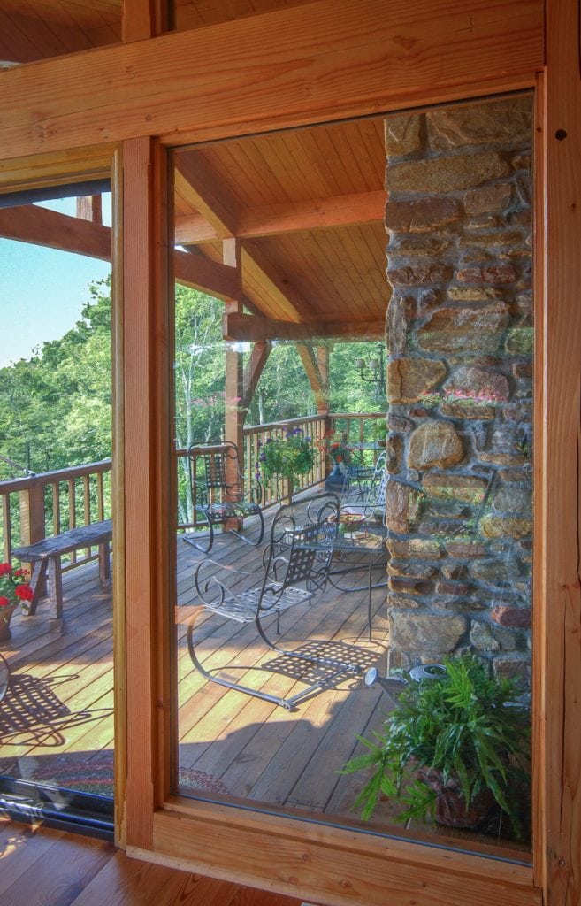 timber frame porch addition