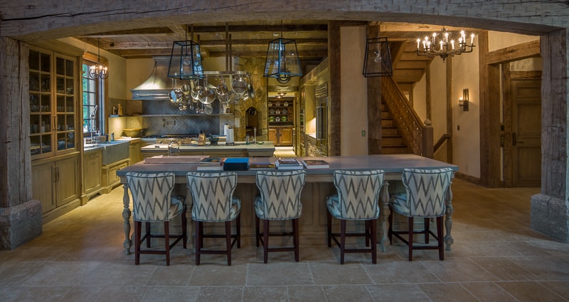 Reclaimed Wood Beams in a Greenwich CT Kitchen