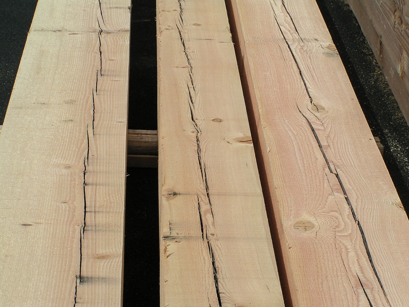 Douglas Fir Timber Checks cracks splits