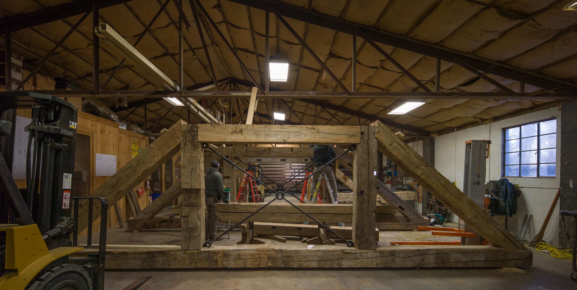 Reclaimed Wood Barn Timber Frame In Carolina Timberworks Shop