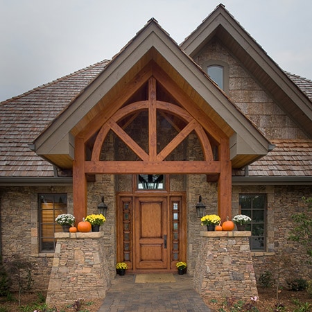 Sharpened timber framing