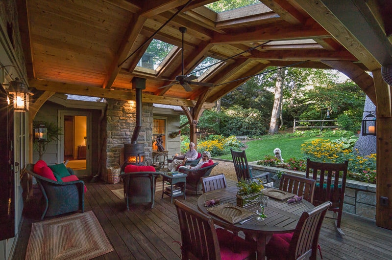 workmanship on mountain porch