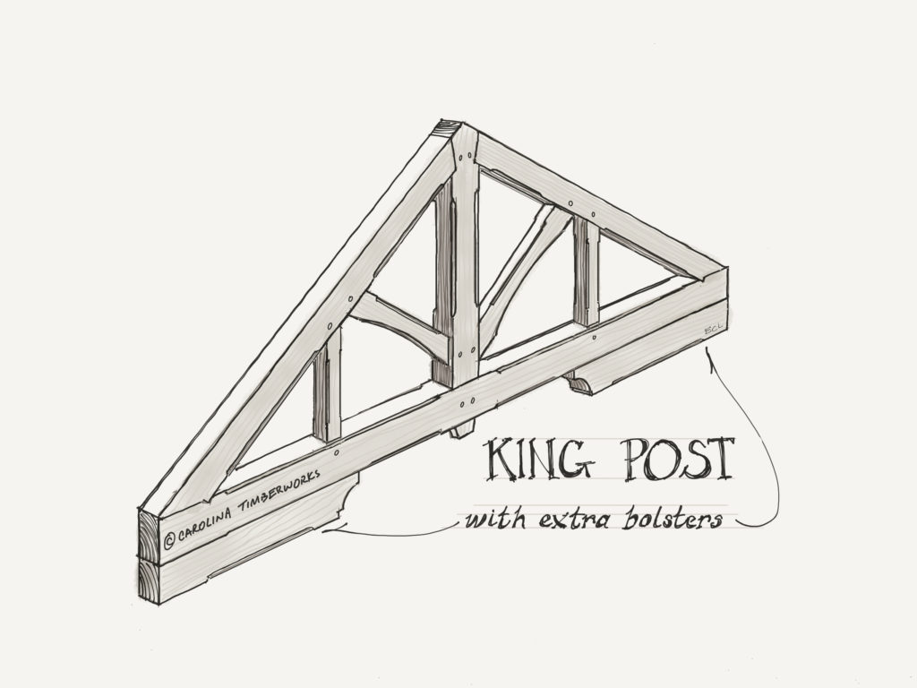 King post with extra bolsters