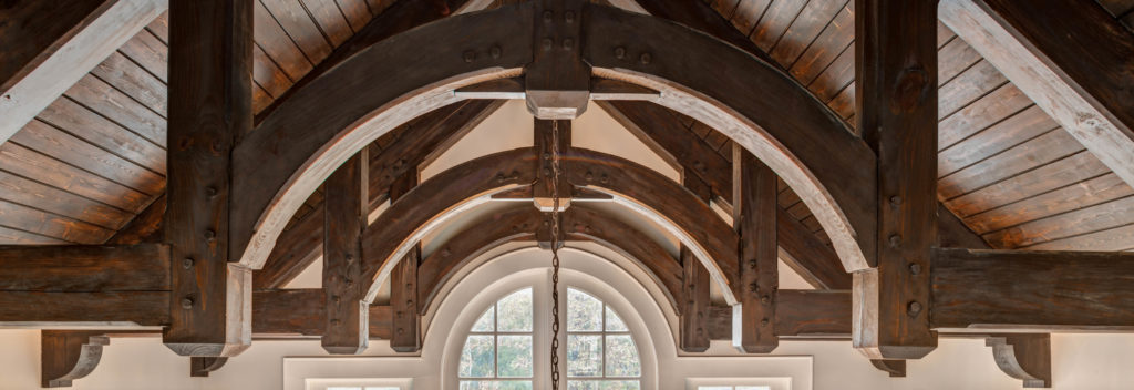 Curved Timber Trussses in Great Room