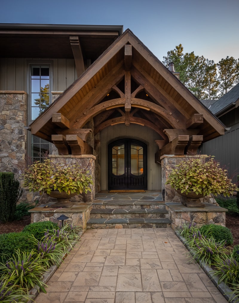 Craftsman style front entry
