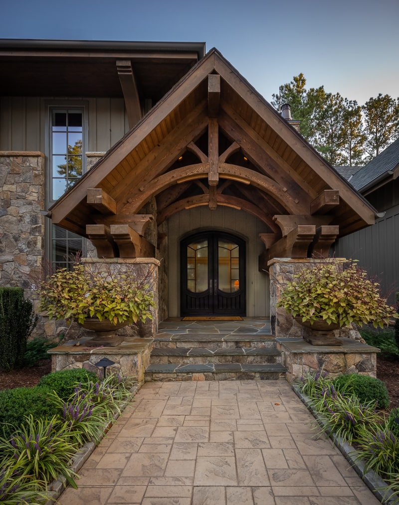 front timber clad houses