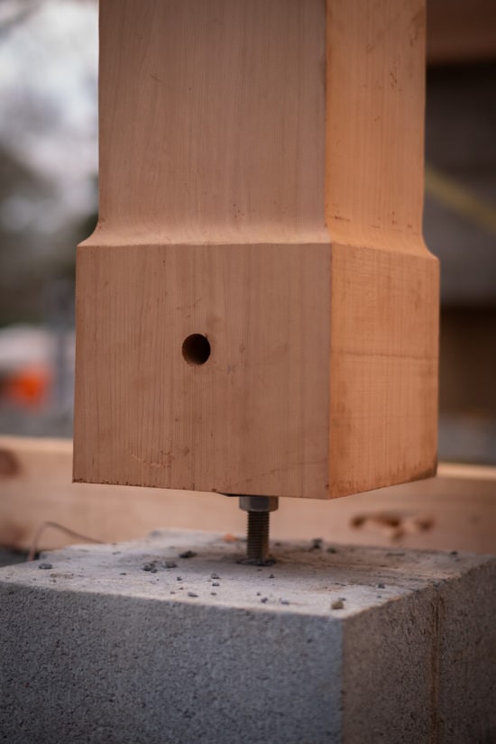 Timber Frame Post Base Hardware