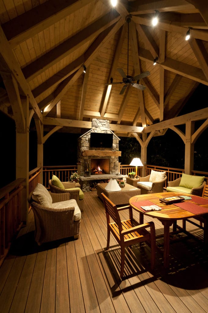 Timber Frame Gazebo Interior