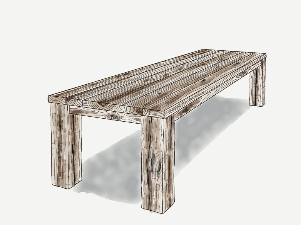 Reclaimed Wood Farmhouse Table