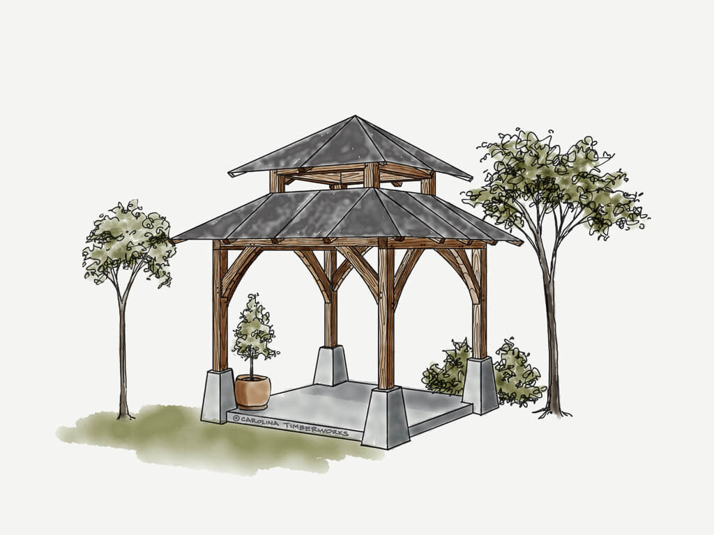 Timber Frame Pavilion Kit