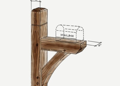 8x8 Timber Frame Heavy Duty Mailbox Post