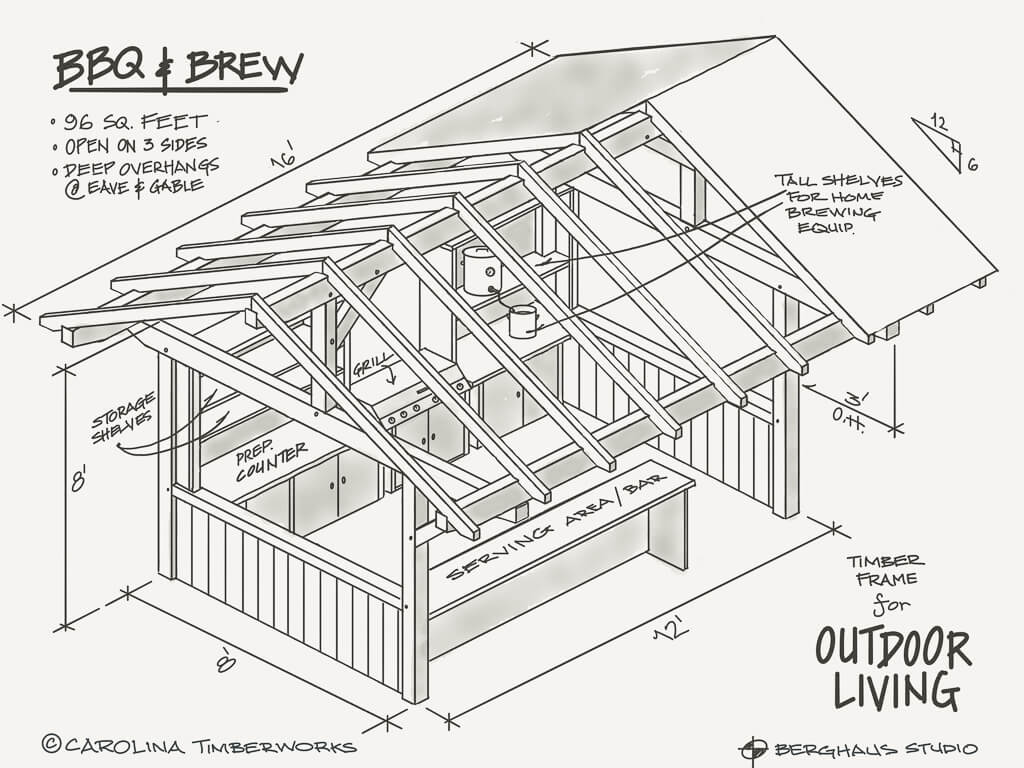 Timber frame outdoor living