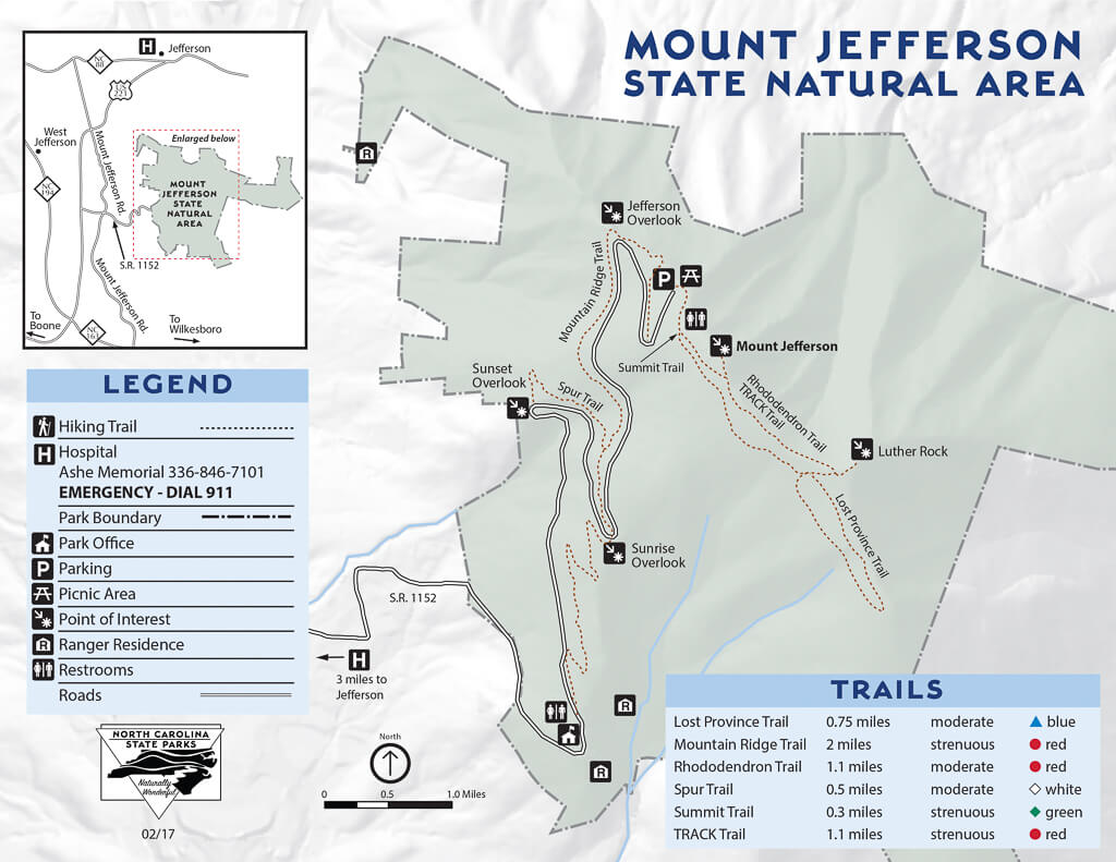 Mount Jefferson Trail Map