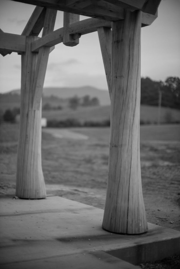 Round Log Timber Frame Entry