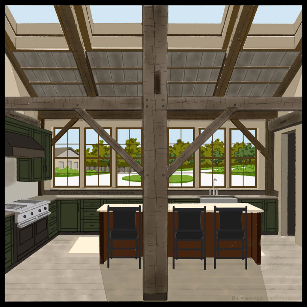 Timber Frame Kitchen