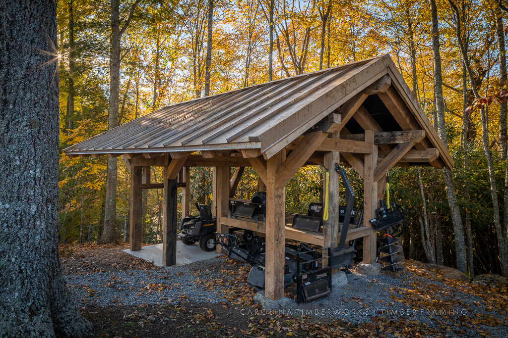 post and beam equipment shed