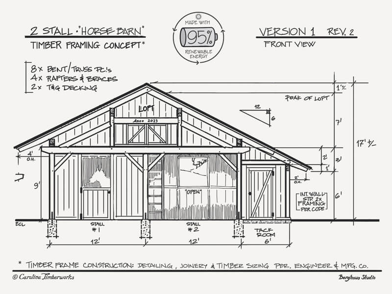 small horse barn